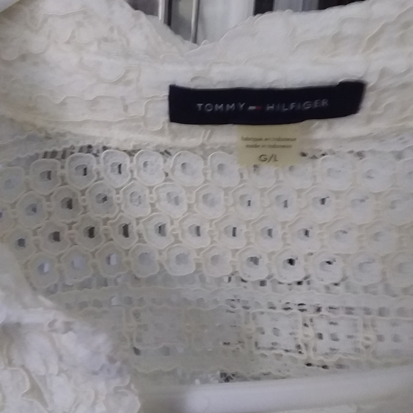 Tommy Hilfiger Ladies Lace Button Up Blouse - Picture 3 of 3